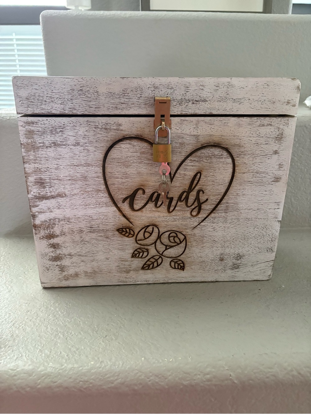 Wooden Wedding Card Box